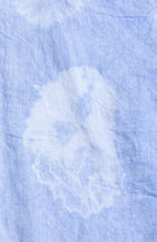 Load image into Gallery viewer, close up image of indigo color tie dye effect on linen